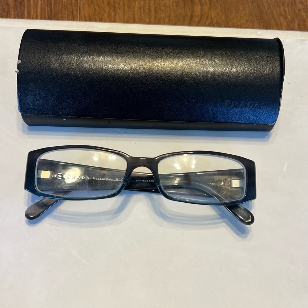 Prada Glossy Black with a blue tint Eyewear - Picture 4 of 5
